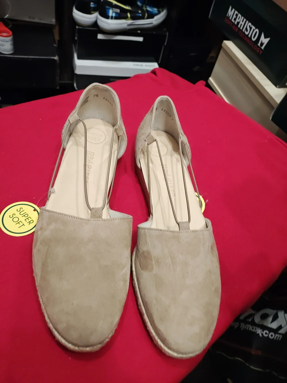 Paul Green Taupe Suede Flats